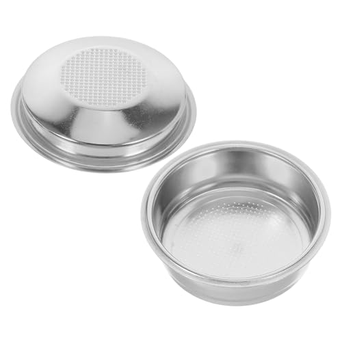 GLEAVI Cestas de Filtro de Acero Inoxidable 51Mm para Cafeteras Semiautomáticas Modelos 5 y 7 y Ec9 2 Piezas Base Ancha y Base Cónica Accesorio Reutilizable para Café Casa y Cafeterías