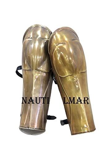 NauticalMart Brown Antique 300 Greek Spartan Leg Guard