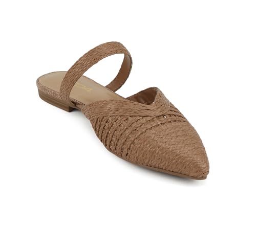 Soda Eladio ~ Women Pointed Toe Geometric Cut Slip-On Pumps4