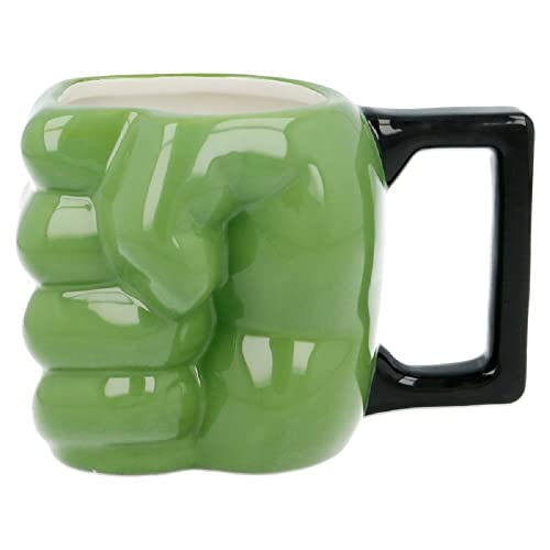 ALMACENESADAN 2579; Tazza in ceramica 3D Hulk; polsino di hulk; capacità 450 ml