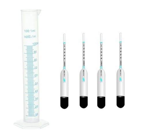 Nicolette Milk Lactometer for checking Milk Purity with in a Minute Test Kit 4 Lactometer and 1 Unit Jar