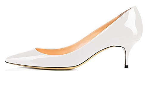 SAMMITOP Women's Kitten Heel Pumps,Pointed Toe Slip On Shoes,Ladies Office Daily Dress Pumps 6.5CM