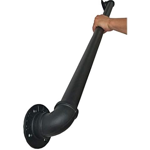 Pasamanos de escalera jiaju - Kit completo hierro forjado negro (120 cm) Cover