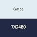 Gates 7/D480 Hi-Power II Powerband V-Belt with V-80 Matching Program, D Section, 8-3/4" Overall Width, 3/4" Height, 483" Belt Outside Circumference