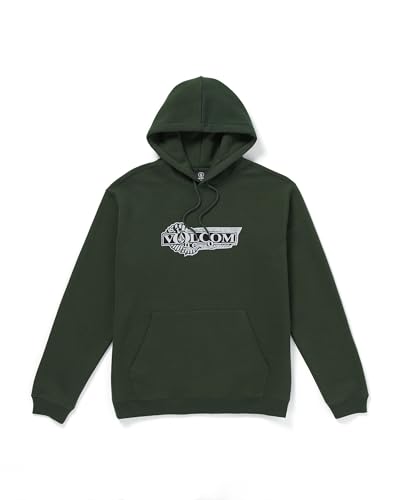 Volcom Sweat à Capuche en Polaire Volstoned pour Homme, Vert forêt foncé, Small