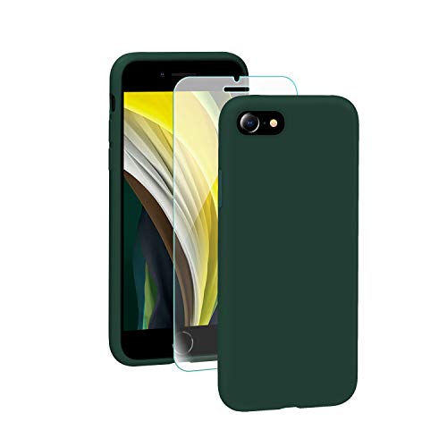 SmartDevil Funda iPhone SE 2020+Protector de Pantalla, [Totalmente Protectora] Funda de Goma...