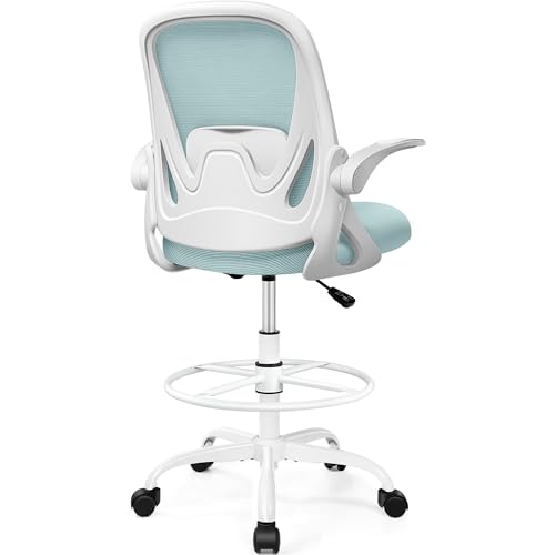 Primy Drafting Chair Tall Office Chair with Flip-up Arms