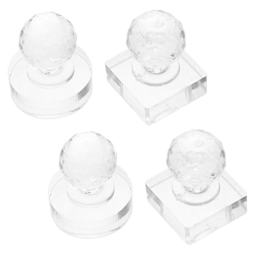 ERINGOGO 4 Moldes para Sombras de Ojos Estampador de Rubor y Prensado de Maquillaje, Kit Reutilizable de Plástico para Paletas Cuadradas y Redondas, Herramienta Portátil para Belleza