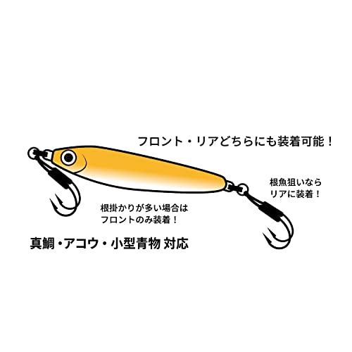 RUNA HISANO(ルナヒサノ) ツインアシストライト アシストフック ジギング ショアジグ オフショア SLJ SLS 青物 (M) 3枚目