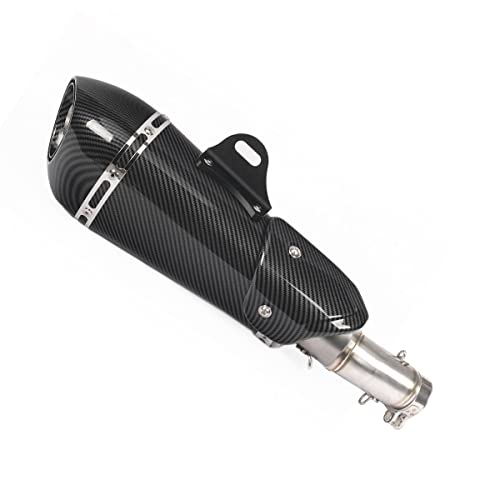 Kajimotor Motorcycle Exhaust Slip On Muffler Silencer Tail Link Motorcycle Exhaust Tips Midpipe System For Kawasaki Ninja 400 Z400 Ex400 2018-2023 Black #TOP2