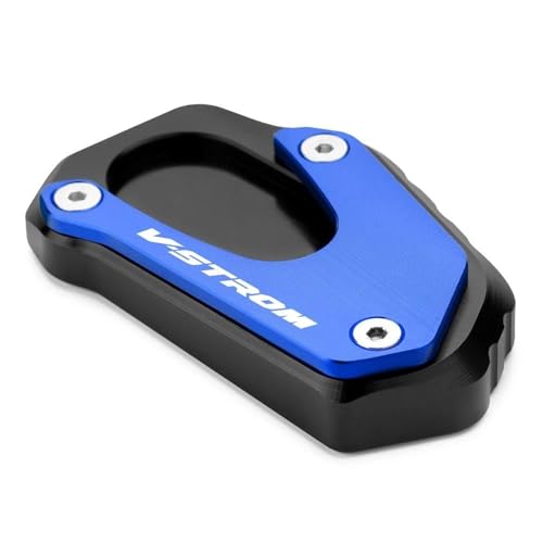 tänder-Verbreiterung Motorrad-Seitenständer-Pad Für Suzuki V-Strom VSTROM 1050 DL1050 DL1050XT 2020 2021 2022 Ständerfuß-Seitenständer-Verlängerungspad-Unterstützung(BLAU)