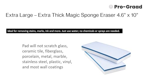Magic Mopper Eraser 4.5" x 10" x 1" Mop Floor Cleaning Utility Pads Durable Mel