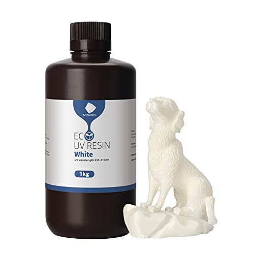 ANYCUBIC Impresora 3D Resina Base-Plantas con poco olor y seguridad, resina rápida UV de 405 nm con alta Precisión y curado rápido para Impresión 3D LCD 1000g Blanco Cover