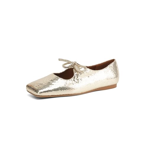 Women's Flats Soft Faux Leather Mary Jane Flats Comfortable Ballet Flats Business Casual Work Square Toe Slip On Dress Mary Jane Shoes