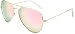 Stylle Aviator Sunglasses, Gold Frame With Red Lenses, 100% UV Protection