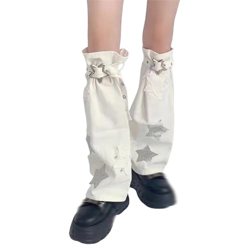 Image of Sup-Coente Gothic Flare Leg Warmers for Women Punk Goth Steampunk Y2k Emo Grunge