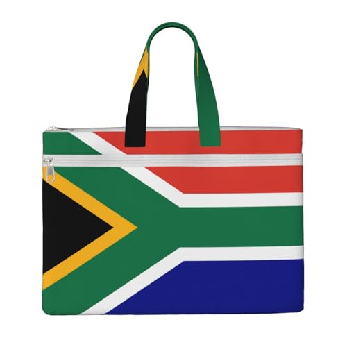 South African Flag Canvas Document Bag Briefcase For Professionals And Executives