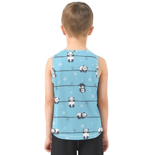 susiyo Cute Little Panda Bear Boys Sleeveless Tank Top Toddler Athletic T Shirt3