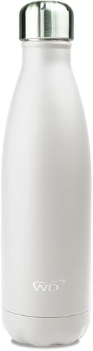 Botella de agua de acero inoxidable, 17 onzas líquidas, recipientes aislados al vacío de doble pared, mantiene las bebidas frías durante 24 horas y