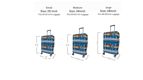 Image of Printed Travel Luggage Cover for Suitcase - Stretchable & Scratchproof Trolley Bag Protector