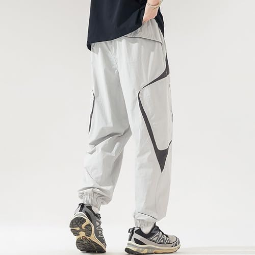 XYXIONGMAO Men's Loose Techwear Black Multi-Pocket Cargo Pants Streetwear Pleated Overalls Joggers Hip Hop Casual Sweatpants4