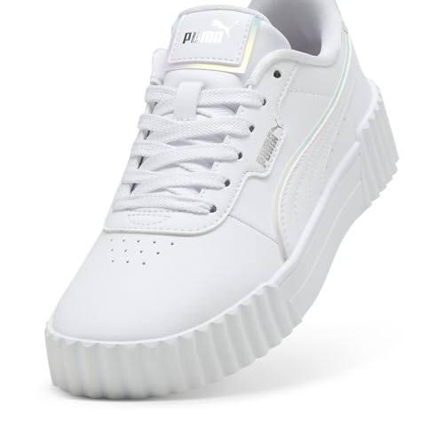 PUMA Carina Shoes Sneaker, White-White-Gray Violet, 4.5 US Unisex Big Kid2
