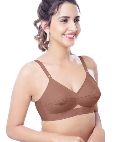 Image of Brida Kavya Xtra Soft Cotton Round Stitch Bra for Women | Full Coverage | Non-Padded | Wireless | Double Layer Saree Bra | Daily Use Combo Color May Vary