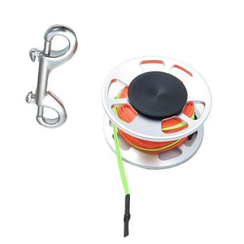 WEISUYUUS Scubas Diving Spools Finger Reel Aluminum Alloys Diving Finger Spools Dive Reel for Underwater and