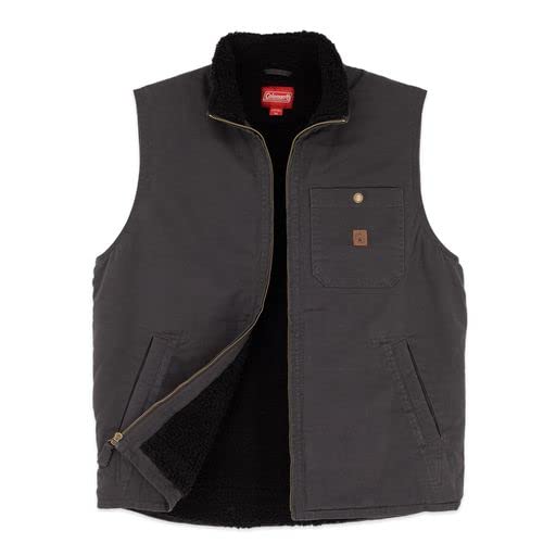 Coleman Microfiber Quilted Vest With Sherpa Collar (XX Large, Rust)2