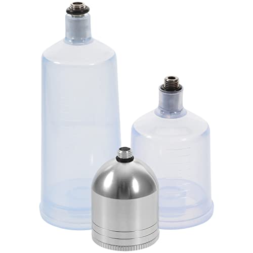 Luxshiny 3pcs Clear Airbrush Bottles - Replacement Pot Dispenser Carafe Nail Paint Bottles Portion Bottle Professional Paint Cup