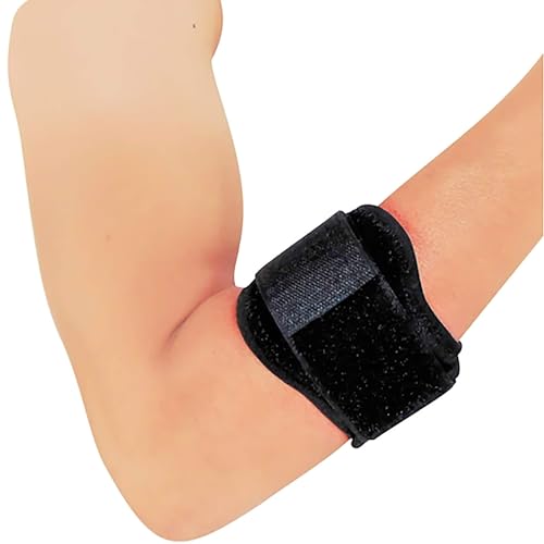 Image of Unisex Tennis Elbow Support Brace for Pain Relief Forearm Elbow Support Strap Adjustable Compression Sleeve for Injury Recovery Orthopedic Support- Universal