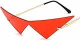 MANYEER Kamina Glasses for Tengen Toppa Gurren Lagann Kamina, Cosplay Costume Triangle Sunglasses Unisex,Multicolor (red)