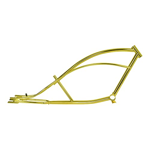 Bicicleta ENIX tipo limusina con marco alargado de 26", modelo 53X, color oro, para adulto