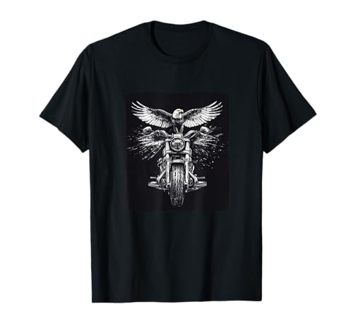 Superbe Look de Voyage sur la Route avec cet Aigle Cool Moto T-Shirt