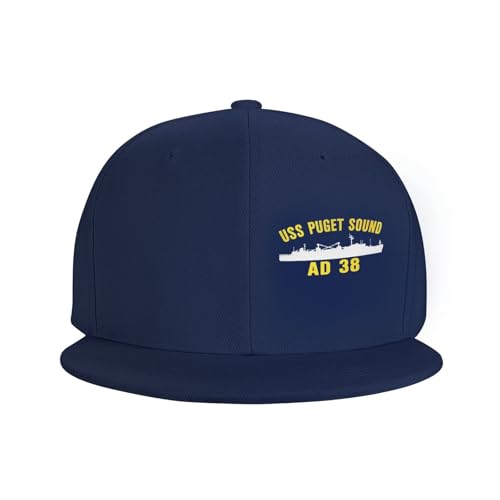 USS Puget Sound Ad 38 Adjustable Outdoor Baseball Hat Flat Hat3