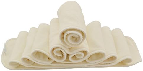 Babygoal Cloth Diaper Inserts,4 Layers Rayon from Bamboo Liners, 12pcs 2-Layer Mircrofiber+2 Layer Bamboo Reusable Inserts,12MB