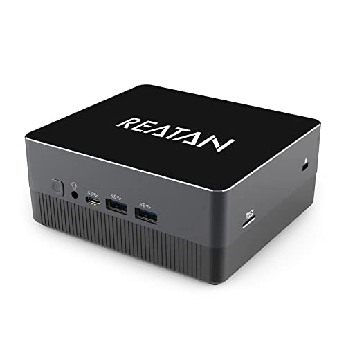 Image of Reatan Mini PC Ryzen 5 TR5 5600U AMD Processor(up to 4.2GHz),DDR4 16GB RAM 512GB NVMe M.2 SSD,WiFi 6E BT 5.2,Triple 4K@60Hz Display Mini Computer, Gigabit Ethernet, USB 3.1, HTPC, Gaming