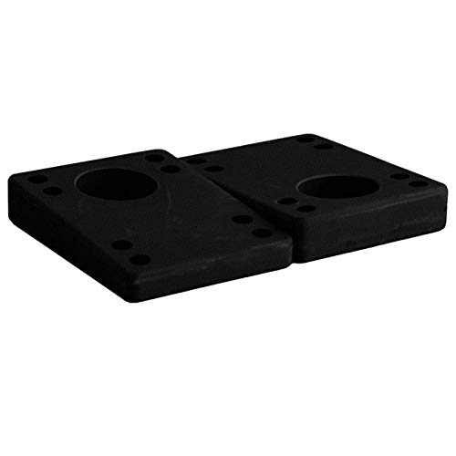 TURBO 8-14mm Slant Wedge Cruiser Longboard Riser Pads Black Plastic