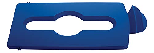 Rubbermaid Commercial Products Recycling Station Stream Topper – Blau gemischter Recyclingdeckel