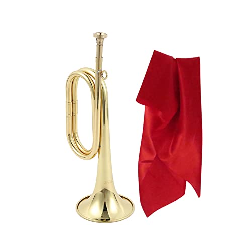 Tachiuwa スカウトラッパ、マウスピース付き純銅と真鍮ラッパ、初心者子供大人向けトランペット吹きラッパ, スタイル a
