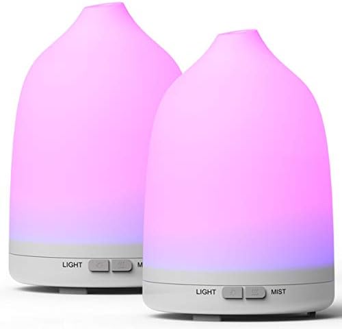 2PACK Essential Oil Diffuser, Iextreme 120ml Aroma Diffuser Ultrasonic Cool Mist Humidifier 8 LED Lights With Waterless Auto Shut-Off Scented Oil Diffuser