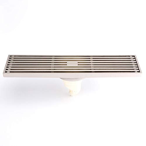 HXCLYQ Floor Linear Shower Drain Shower Floor DrainRectangular Shower Drain Invisible Unblocker Floor Drain With Removable Cover，Brushed Finish，shower Drain Channel
