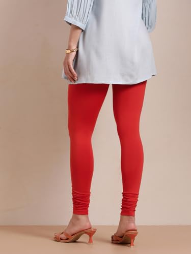 Image of TWIN BIRDS Tailored Cut and Classic Fit Super Stretchable Elastane Fabric Churidar Leggings for Women