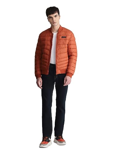 Image of JACK & JONES Solid Nylon Casual Puffer Jacket | Winter Stylish Bomber Jacket For Men | Casual Jacket For Men