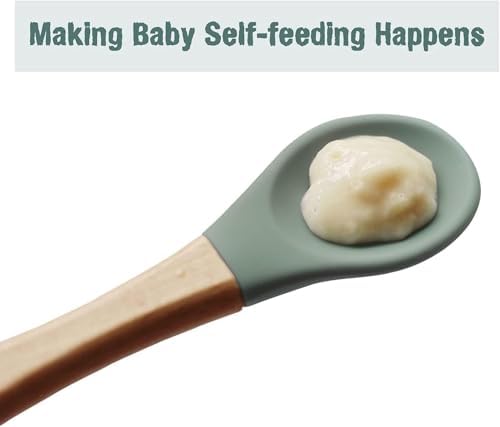 Bolivia's Bebek beslenme seti, silikon emmeli kase, önlük,eli kase, önlük, tabak ve çatal kaşık takımı, LED ek öğün beslenme ürünleri, bebekler ve yürümeye başlayan çocuklar için (Yeşil) - Görsel 2