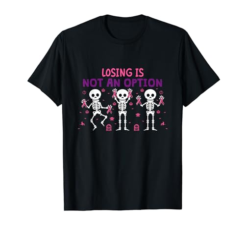 Rosa Halloween Cáncer De Mama Esposa Perder No Es Una Opción Camiseta