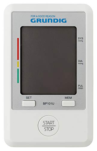 GRUNDIG Digitales Oberarm Blutdruckmessgerät - Sehr kompakt, ideal für unterwegs - großes Display...