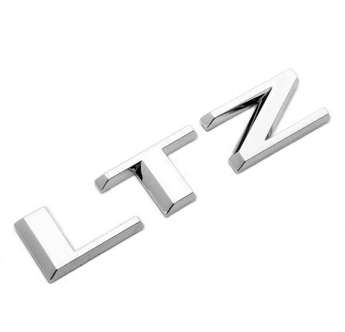 Image of 2019-2025 2pack OEM Nameplate with LTZ Emblem 3D Letters Badge Replacement for Silverado 1500 2500HD 3500HD 86539786 (Glossy Chrome)