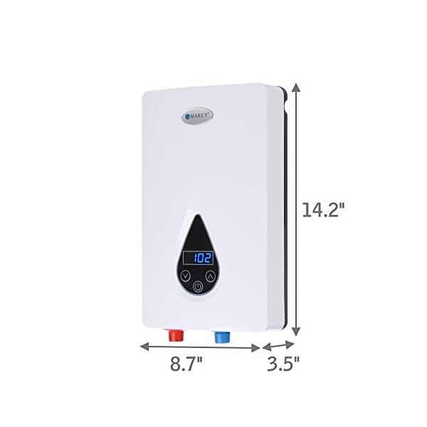 Marey ECO150 Electric Tankless Water Heater, 14.5kW 240V, Smart Technology, Unlimited On-Demand Hot Water Heater - Image 3
