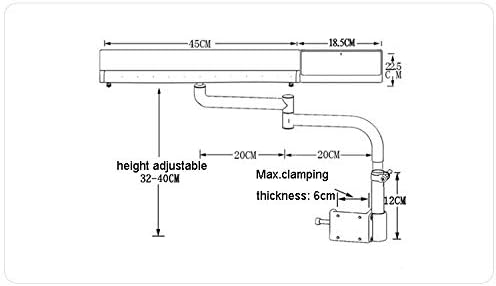Multifunctoinal Full Motion Desk Edge/Table Side/Chair Leg Clamping Mouse Pad/Keyboard Tray Holder Laptop Desk Notebook Stand